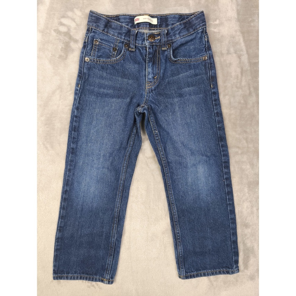 Levi's 505 Regular Kids Jeans‎ Size 6 Reg Blue Straight Leg Classic Denim Cotton